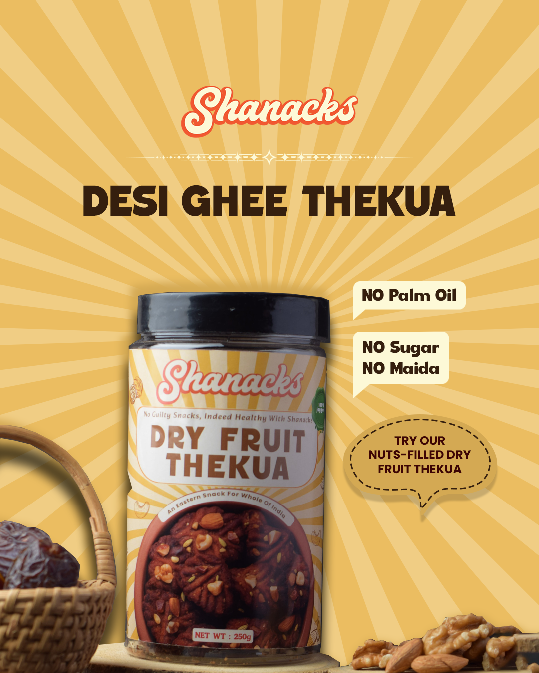 Dry Fruit Thekua - Premium Healthy Snack
